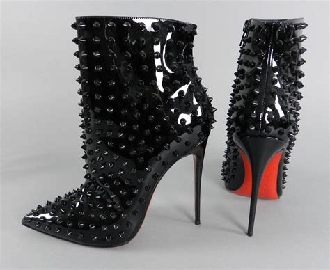 christian louboutin studded heel boots